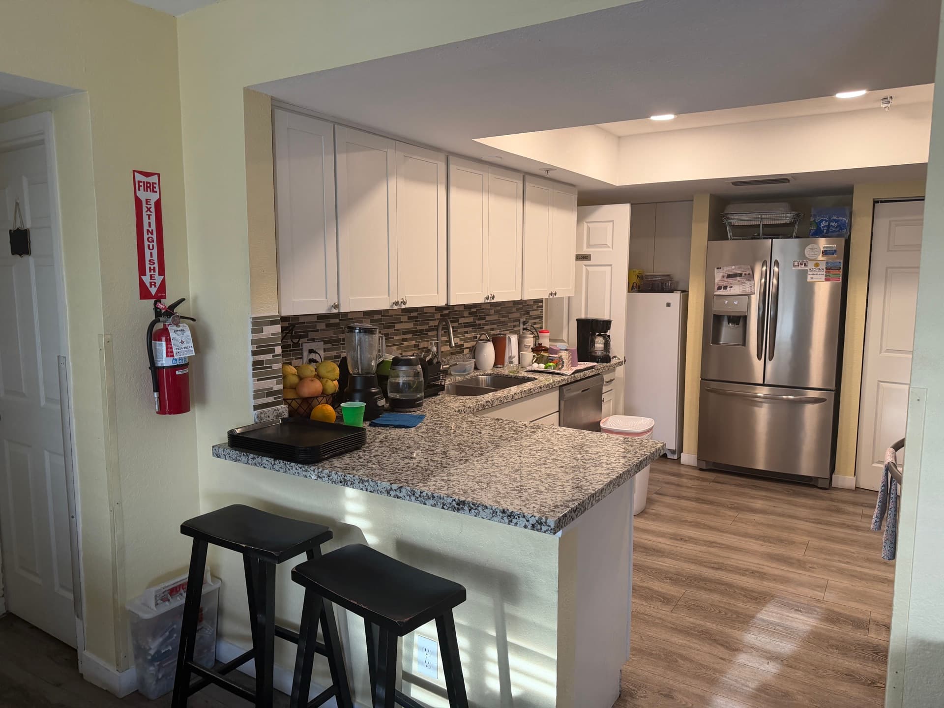 Updated kitchen with granite breakfast bar